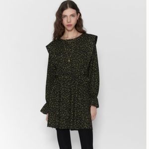 Zara Textured Dress with Ruffles